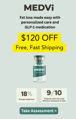 MEDVI Exclusive Offer - Fat loss made easy with personalized care and GLP-1 medication - $120 OFF with Free, Fast Shipping